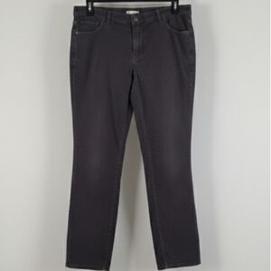 Charter Club Women's Soft Corduroy Jeans Sz 14 Gray Straight Fit